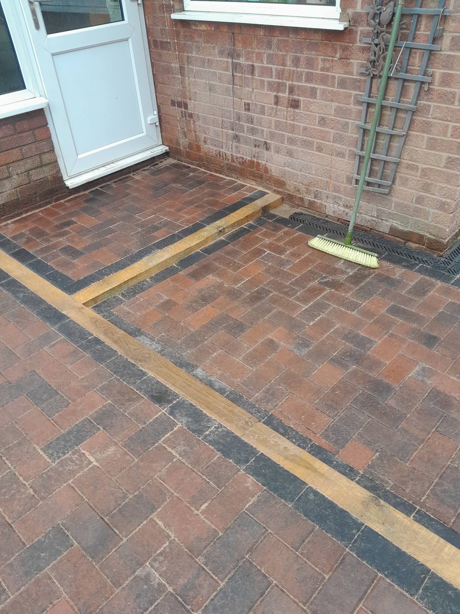 Block paving path